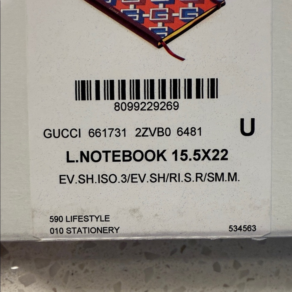 Gucci Red and Blue Graphic lifestyle Notebook authentic Gift Set - Picture 10 of 10